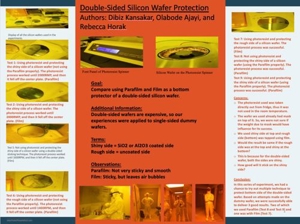 Student work summary brochure on double-sided silicon wafer protection