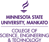 Minnesota State University Mankato Collage of Science, Engineering and Technology word mark