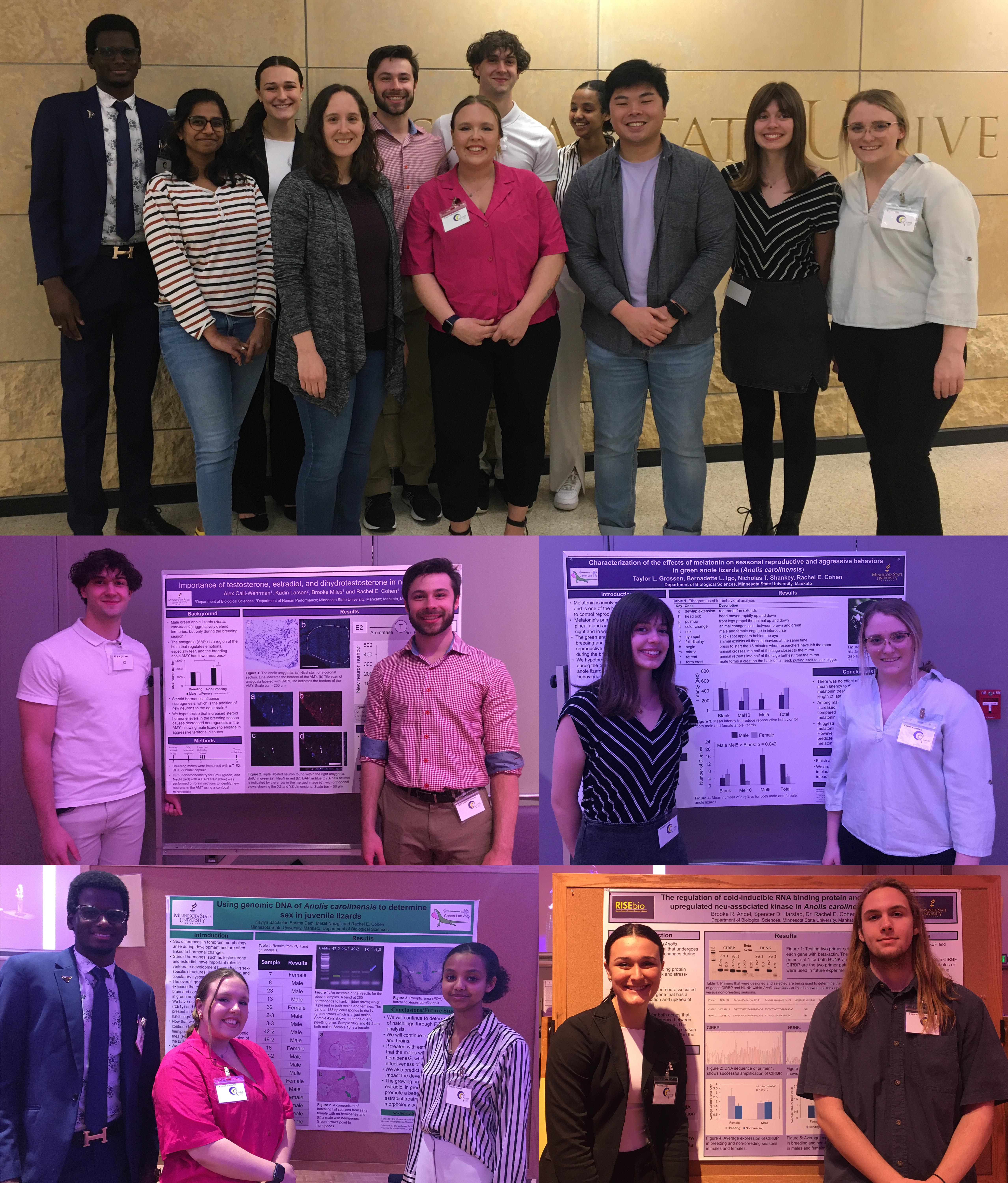 Members of Dr. Cohen's research lab at the 2023 Undergraduate Research Symposium.