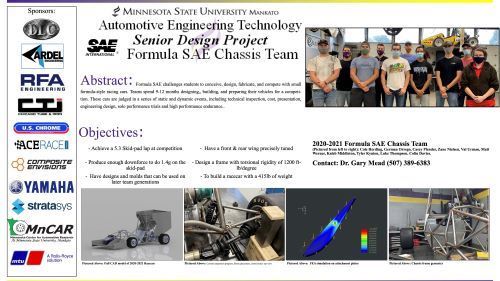 Automotive Engineering Technology Senior Design Project Formula SAE Chassis team poster
