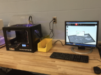 Makerbot FDM Printer on a table in the classroom