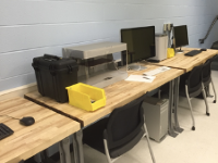 Markforged Composite Printer on desk in the classroom