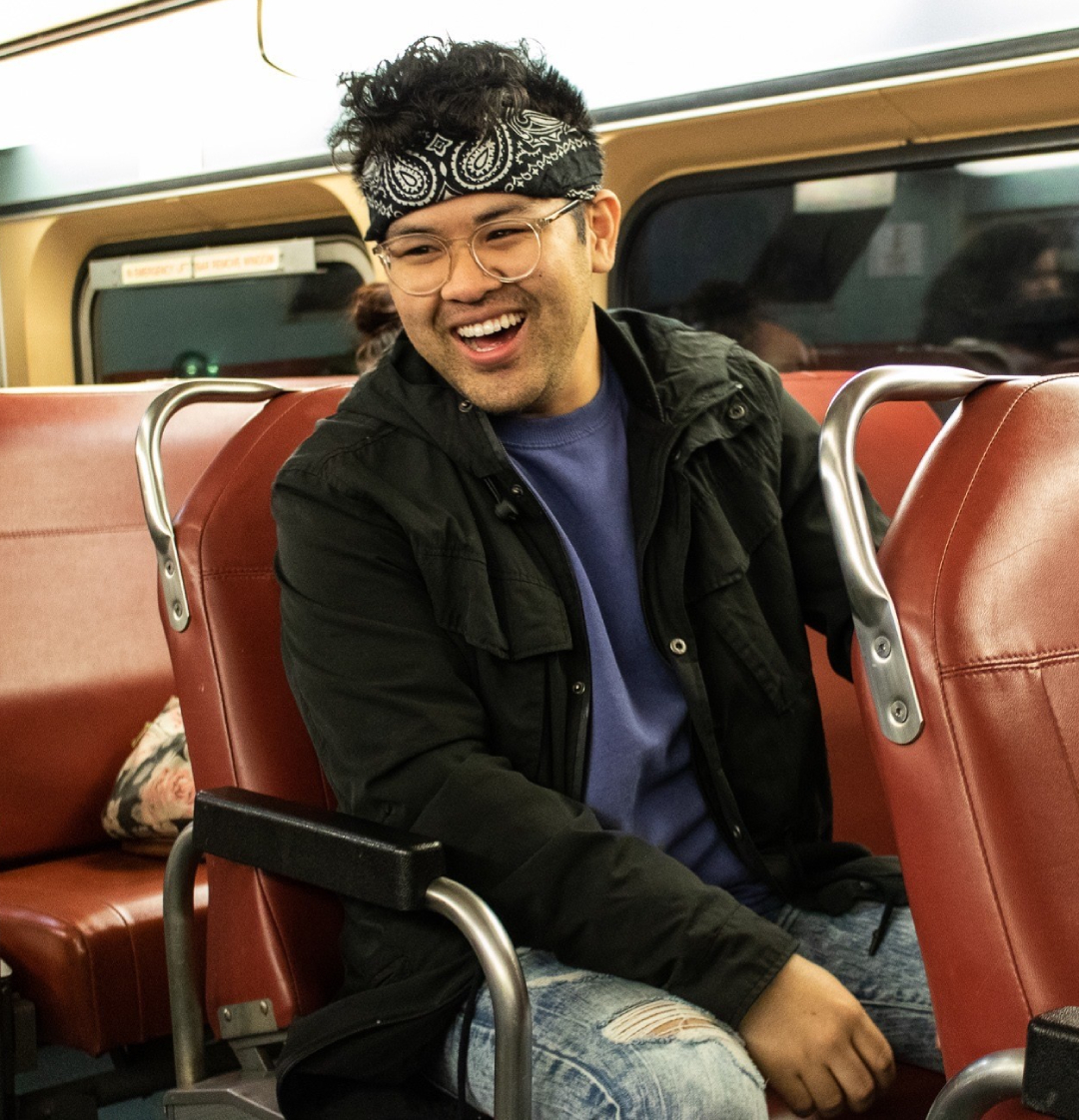 a person sitting in a chair