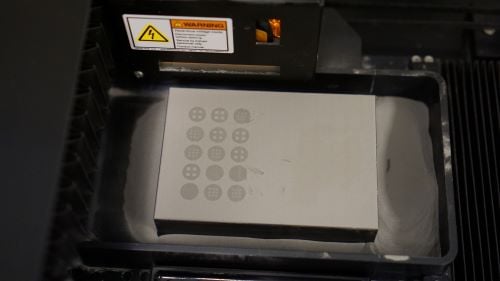 Clos up of an ExOne 3D printer
