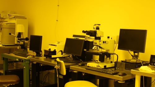 The Microelectronics Analytical lab with computers and equipment